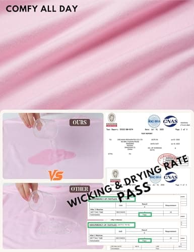 Ekouaer Lounge Sets for Women 2 Piece Shorts Sets Moisture Wicking Casual Summer Short Sleeve Matching Outfits with Pockets - Thumbnail 3