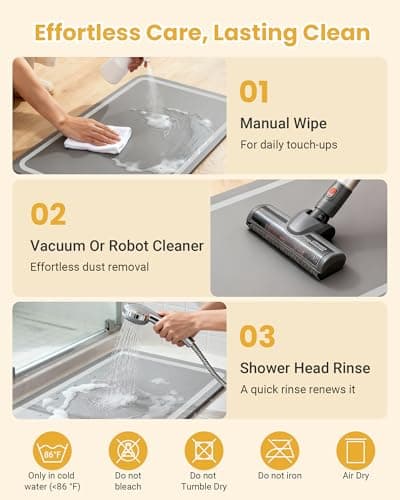 Soft Diatomaceous Earth Bath Mat, Super Absorbent Bath Mat, Quick Dry Large Bathroom Mats, Gray Bathroom Rugs Non Slip Washable, Stone Bath Mats Substitute, Bath Room Runner Decor, 15.74" x 47.2" - Thumbnail 4