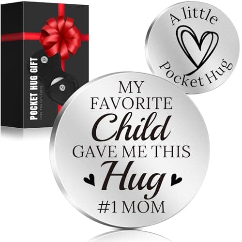 Gifts for Mom Mothers Day - Pocket Hug Mom Gifts with My Favorite Child Gave Me This Hug from Daughter Son, Christmas Birthday Gift for Mother Wife Grandma - Personalized Mothers Day keychains Gift - Image 1