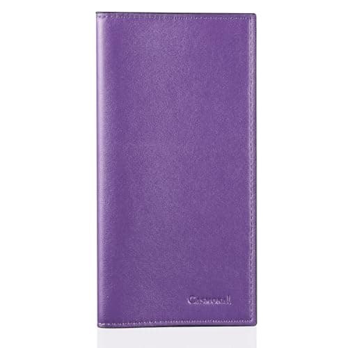 CASMONAL Premium Leather Checkbook Cover for Men and Women Checkbook Holder Wallet RFID Blocking - Image 1