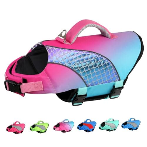 Doglay Dog Life Jacket for Boating & Swimming, High Buoyancy Reflective Dog Life Vests with Rescue Handle and D-Ring, Ripstop Adjustable Floating Vest for Small Medium Large Dogs - Image 1