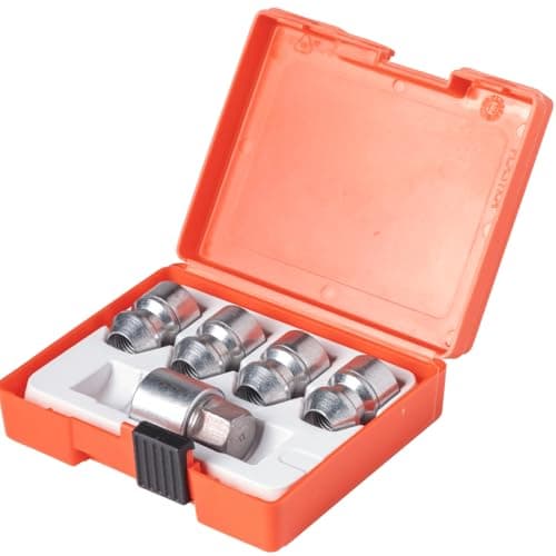 Farad H1/E Galvanized Silver Lug Nut Wheel-Locks Kit Suitable for Hyundai Palisade (M12 X 1.5 Thread Size) - Set of 4 Lug Nuts + 1 Key - Thumbnail 3