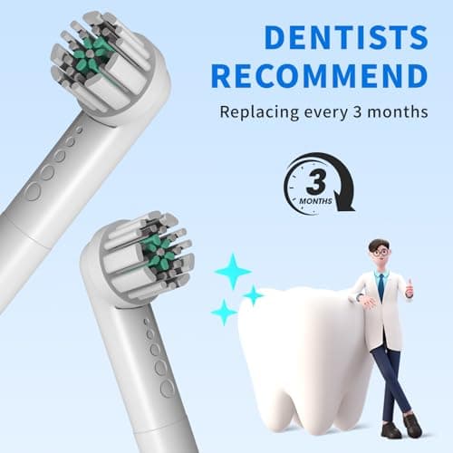 Toothbrush Replacement Heads Compatible with Quip 360 Oscillating Electric Toothbrush, Soft Bristles Brush Heads, White, Pack of 4 - Thumbnail 4