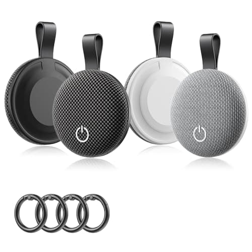 Air Tracker Tags-4 Pack, Bluetooth Tracker Works with Apple Find My (iOS Only), Smart Tag with Keychain, Item Finder for Luggage/Key/Suitcase/Pets/Wallet, Replaceable Battery (Mix Gray) - Image 1