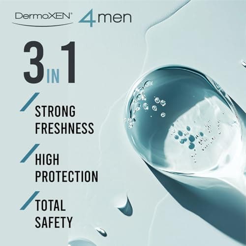 DERMOXEN Men's Intimate Wash | pH Balanced Daily Hygiene Gel | Freshness & Odor-Control Formula with Menthol | Gentle Cleansing for the Groin Area | Male Hygiene Product | 4.23 fl oz - Thumbnail 3