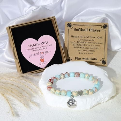 BAYLAY Softball Gifts for Teen Girls Women - Softball Bracelets Easter Basket Stuffers Accessories Stuff for Girls Birthday Gift Ideas Stocking Stuffers Softballs Senior Night Gifts - Thumbnail 5