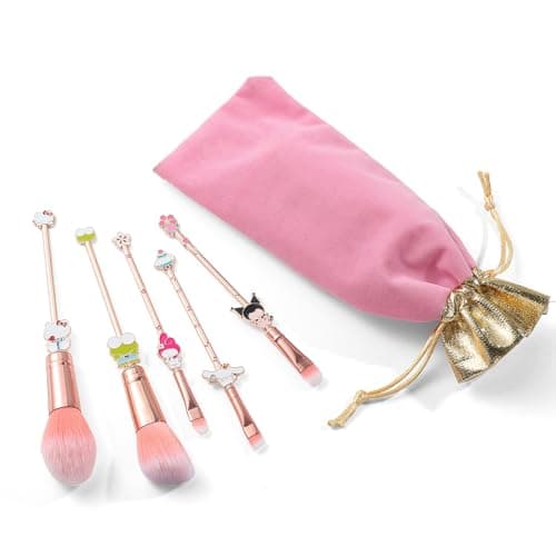 Cute Anime Makeup Brushes Set,Classical Cartoon Cosmetic Brush, Blending,Face Powder,Eyeshadow Make Up Kit, Best Gift for Girl & Young Women - Image 1
