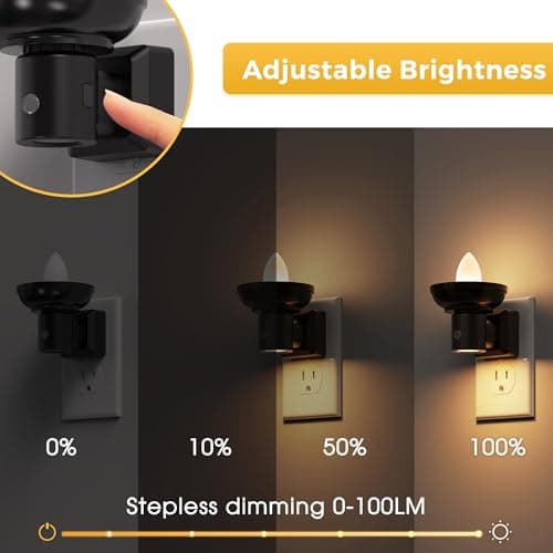 L LOHAS LED Night Light, 2 Pack Night Lights Plug into Wall, 3000K Warm White, Farmhouse Barn Plug in Light with Dusk to Dawn Sensor, for Bedroom, Bathroom, Kitchen, Hallway - Thumbnail 3