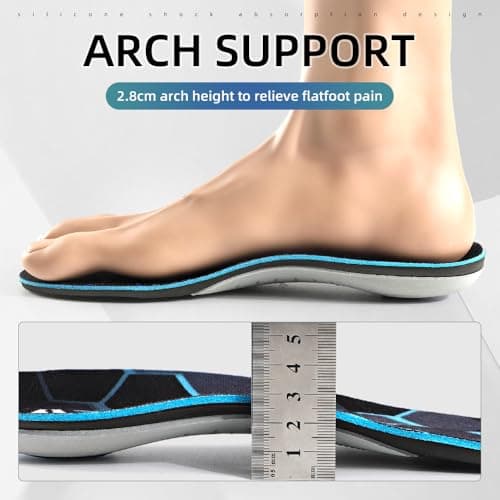 XINIFOOT High Arch Support Insoles, Orthotics Running Insoles for Arch Pain - Pronation - Metatarsalgia Pain Relief, Plantar Fasciitis Shoe Inserts for Women (Green 1 Pair) - Thumbnail 4