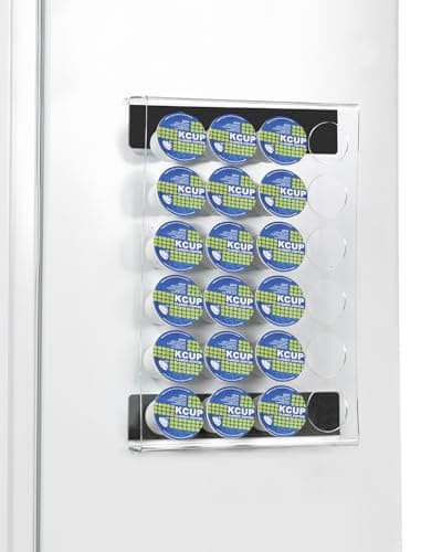 Magnetic K Cup Holder for Refrigerator, 24 K-Cup Acrylic Coffee Pod Holder with Magnets, Pod Organizer Storage for Home/Office, Coffee Station Organizer for Fridge, Drawer, 13.5"x9"x2.25" - Image 1