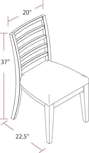 Parker House Pure Modern Dining Ladder Back Dining Chair Two Pack - Thumbnail 3