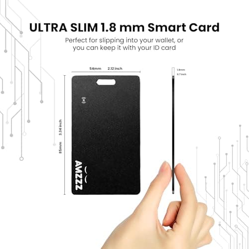 MFi Certified Wallet Tracker Card, Ultra-Slim 0.07in Rechargeable Item Finder, Compatible with Find My App (iOS Only), IP68 Waterproof Bluetooth Tracker Perfect for Wallets, Bags, Passport - Thumbnail 3