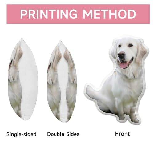 thobac Pet Photo Custom Pillow - Memorial Gift for Pets in Cat and Dog Face Shape, Ideal for Valentine’s Day and Father’s Day - Thumbnail 3
