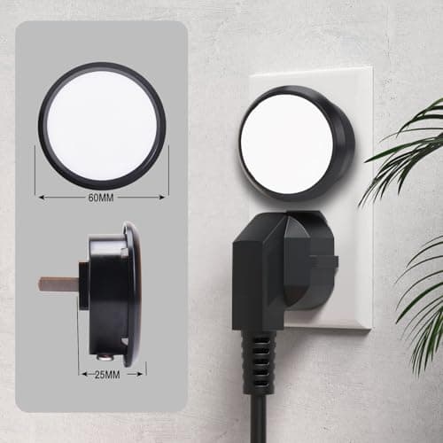Night Lights Plug Into Wall [2 Pack], LED Night Light with Dusk-to-Dawn Sensor, 5000K Daylight White Brightness Nightlight, Compact Design Nightlights for Bathroom, Hallway,Stairway, Non-Dim - Thumbnail 3