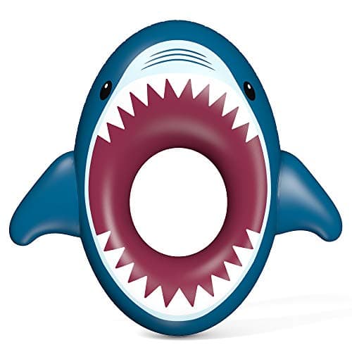 Jasonwell Inflatable Shark Pool Float Shark Floaties Water Fun Summer Beach Swimming Pool Tube Inflatables Ride on Pool Party Raft Lounge Toys for Kids & Adults - Image 1