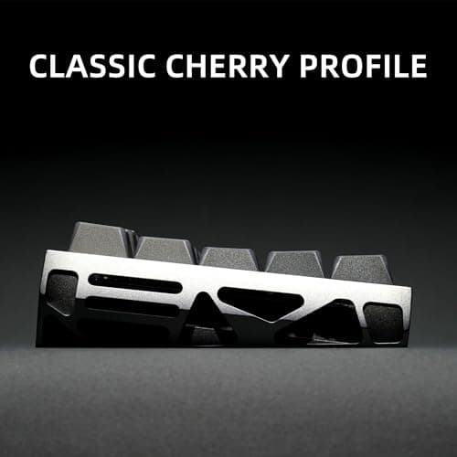 XVX Shine Through PBT Keycaps, Gradient Gray Keyboard Keycaps Cherry Profile, Custom Side Printed Keycap Sets Suitable for 60% 65% 75% 80% 100% Mechanical Keyboard - Thumbnail 6