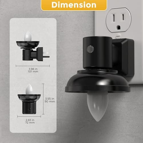 L LOHAS LED Night Light, 2 Pack Night Lights Plug into Wall, 3000K Warm White, Farmhouse Barn Plug in Light with Dusk to Dawn Sensor, for Bedroom, Bathroom, Kitchen, Hallway - Thumbnail 4