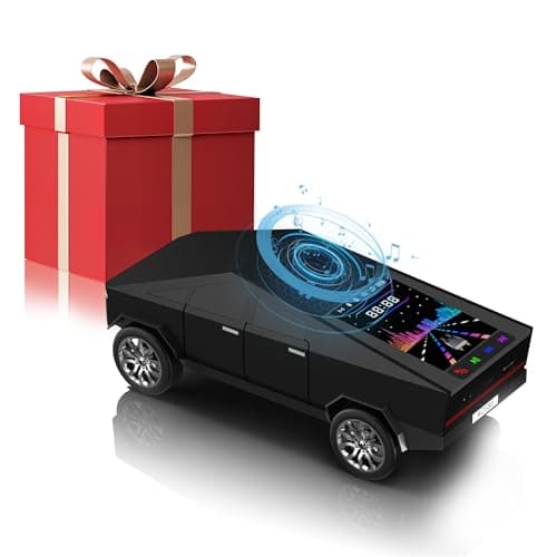 AONOX Cybertruck Bluetooth Speaker Toy for Car Desk Gaming & Outdoor Easter Parties Easter Basket Stuffers Gift for Kids & Car Lovers Car Speaker with FM Radio USB/TF TWS Stereo LED Lights - Image 1