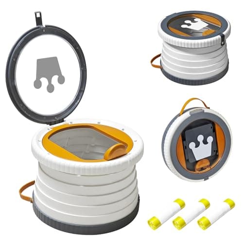2025 Upgraded Portable Potty Training, Travel Potty for Toddler, portable toilet for kids Foldable, Apply to Seat Emergency Toilet for Camping, Outdoor,Car,3 rolls of garbage bags (Transparent-Gray) - Image 1