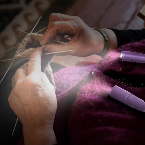 LUXJET Adjustable Bendable Neck Reading Light with 3 Lighting Modes, Purple - Thumbnail 2