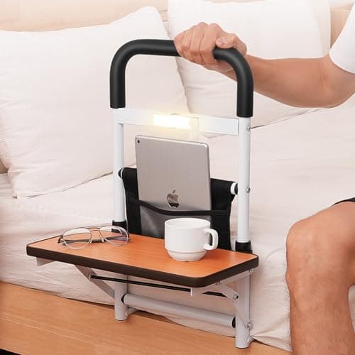 ONLYCARE Bed Rails for Elderly Adults Safety, Adjustable Side Rails for Beds for Seniors & Patients,Elderly Bed Support with Motion Light & Storage Pocket, Fits All Beds - Thumbnail 2
