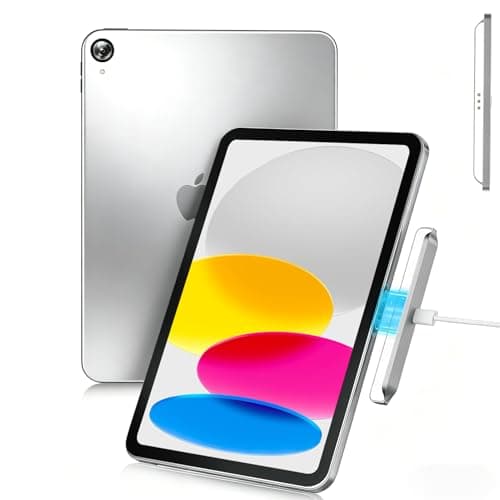 Magnetic Wireless Charger for iPad (A16) 11th/10th Generation 11''/10.9'' 2025/2022, 18W Alloy Material iPad 11/10 Smart Connector Charger with Nylon Braided USB-C to C Cable