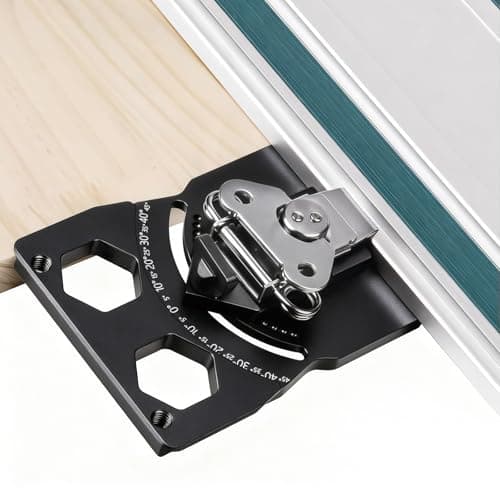 Naerza Update Track Saw Square - Adjustable Angle with 0° to 90° Right Angle Protractor for Stable cuts | for Festool, Makita, Milwaukee, Triton, Wen | CNC Machining Processes - Image 1
