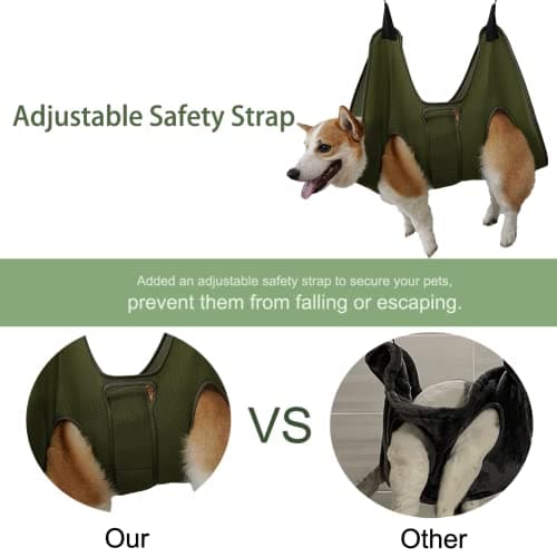 Mklhgty Dog Grooming Hammock for Trimming Nails and Ear/Eye Care, Sling for Grooming with Nail Clipperse - Thumbnail 2