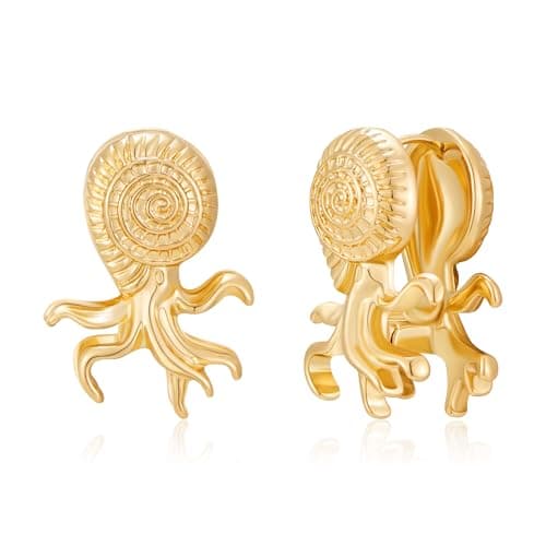 MURNA KARE Beach Earrings for Women - Gold Spiral Octopus Hoop Earrings, Ocean Summer Jewelry Beachy Jewelry - Image 1