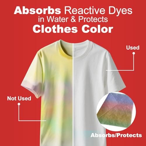 TIVERAIN 50 pcs Coloring-Catcher Sheet for Laundry,Color Grabbers Laundry Sheet,Allow Mixed Washes and Prevents Color Runs,Fragrance Free Color Absorber Sheets for Family No Fluorescent Agent - Thumbnail 2