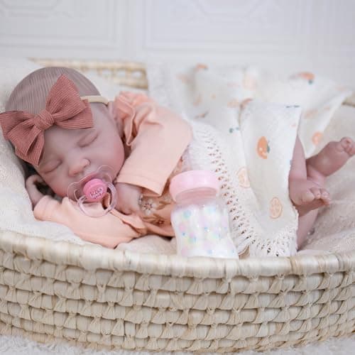 Milidool Realistic Reborn Baby Dolls Girl-20 Inch Real Life Baby Doll with Poseable Soft Body, Newborn Lifelike Baby Dolls with Accessories for 3+ Years Old Kids Girls Gift, Pretend Play, Collection - Thumbnail 3