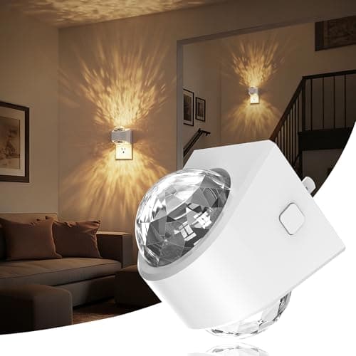 JandCase Night Lights Plug into Wall, 3000K Soft White Star Projector Night Light, Automatic Galaxy Nightlight Plug in with Light Sensor for Bathroom Hallway Room Decor - Image 1
