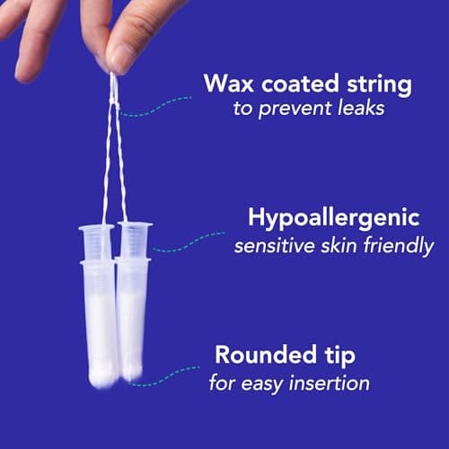 Marlow 100% Organic Cotton Easy Glide Tampons with Compact Plant Based BPA Free Applicator, Chlorine Free, Toxin Free, Hypoallergenic, Dermatologically Tested, Fragrance Free, Super, 18 Count - Thumbnail 4