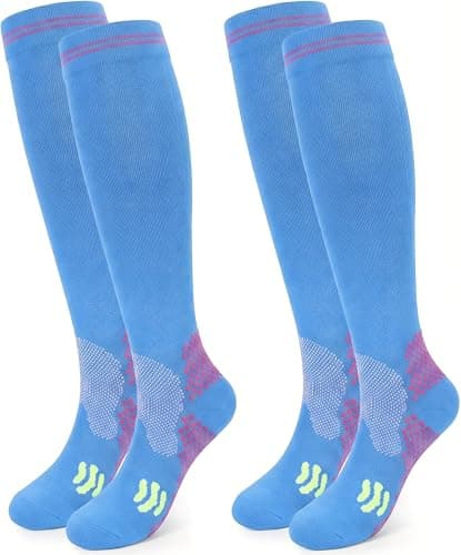 Odtmger Compression Socks (2/3 Pair) for Men and Women 20-30 mmHg Compression Stockings Circulation for Cycling Running Support Socks - Image 1