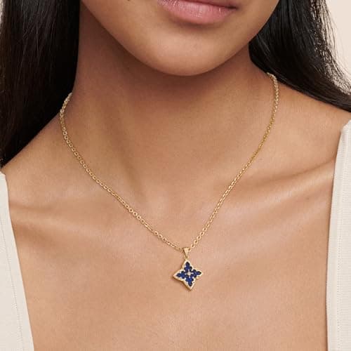 LOYATA Gold Clover Necklace for Women 14K Gold Plated Cubic Zirconia Four Leaf Clover Necklace Lucky Charm Dainty Simple Gold Pendant Necklace for Women Jewelry - Thumbnail 3