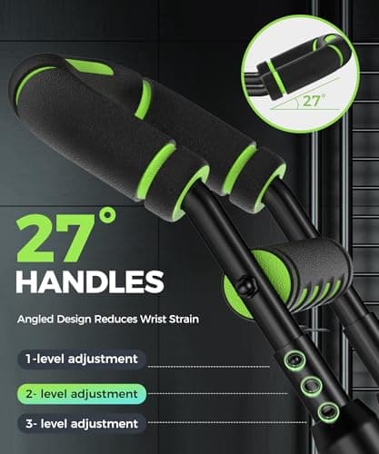 Twister Arm Trainer, Adjustable 5 Resistance Levels (40-130 lbs) Chest & Arm Workout Equipment for Men & Women, Ergonomic Home Gym Strength Trainer with Anti-Slip Handles & Carry Bag (Green) - Thumbnail 2