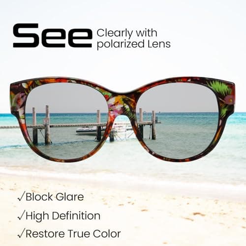 Xfeel Polarized Sunglasses Over Glasses for Women Trendy Shades Over Prescription Eyeglasses Sun Glasses - Thumbnail 5