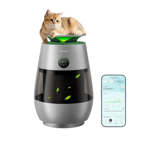 ‌Dreame Pet Air Purifier, 1346 ft² for Home Large Room, NeverChange 5.4-Year Filters for Odor Purification, 360° Visual Collection of Hair, ‌Pet-Friendly Design, APP & Voice Control, AP10-Grey - Image 1