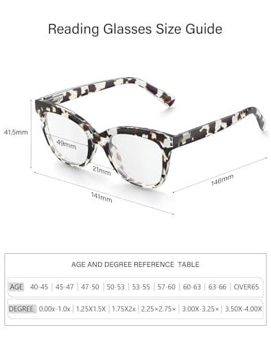 OUKEMAX 3-Pack Women's Reading Glasses with Blue Light Blocking and Anti-Glare Features A11 - Thumbnail 3