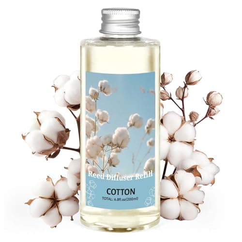 STRN Reed Diffuser Oil Refill, Pure Cotton Scented, 200ml Long-Lasting Aromatherapy, Home Fragrance for Living Room, Bedroom, Spa - Image 1