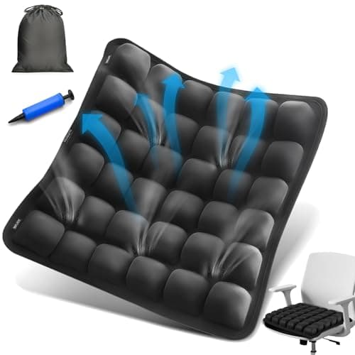 UsLikeDiy Travel Seat Cushion for Airplane – Inflatable 3D Air Cell Seat Cushions, Ergonomic Travel Cushion for Long Flights, Portable Seat Cushions Offer Support at Home, Work, Car, or in Transit - Image 1