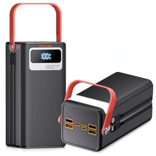 Portable Power Station, 27,000mAh Outdoor Generator with Built in Cable, Portable Power Bank Backup Battery for Phone Charge, Travel, Home use, Camping, RV Trip - Image 1