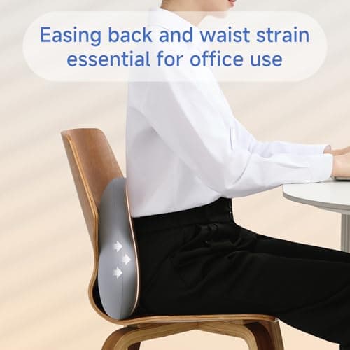 drembloo Lumbar Support Pillow for Office Chair, Extra Dense Memory Form Pillow Lumbar Pillow for Car, Back Support Pillow for Recliner Chair, Chair Back Support for Lower Back Pain Relief - Thumbnail 3