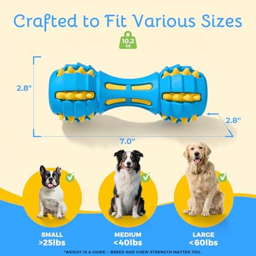Ruffoo GnawBell Dog Squeak Toy for Interactive Play, Dual-Color Design Chew Toy for Dogs, Durable Natural Rubber Dog Toy for Medium & Large Breeds - Thumbnail 3