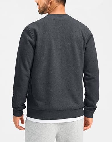 G Gradual Sherpa Lined Sweatshirts for Men Fleece Crewneck Sweatshirt Pullover Warm Shirts for Winter, Heather Dark Grey, XX-Large - Thumbnail 3