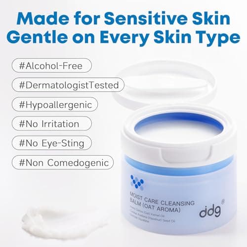 ddg Cleansing Balm Makeup Remover for Sensitive Skin,Eye Makeup Remover & Facial Cleanser for Waterproof Makeup Removal,Vegan Plant Oils,Nourishing & Hydrating,3.38floz/100ml - Thumbnail 3