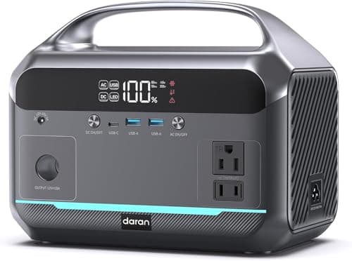 Portable Power Station 90,000mAh, 288Wh LiFePO4 Battery Backup w/ 2× 350W (600W Surge) 110V Pure Sine Wave AC Outlets, Solar Generator for Home Backup, CPAP, RV, Camping, Off-Grid & Emergency Power - Image 1
