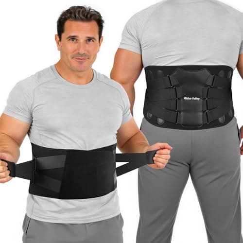 Back Brace for Men, Support Brace for Lower Back Pain Relief, Adjustable Lumbar Support Belt with Lumbar Pad, Ergonomic Breathable Immediate Relief Brace for Herniated Disc Sciatica Scoliosis, XL - Image 1