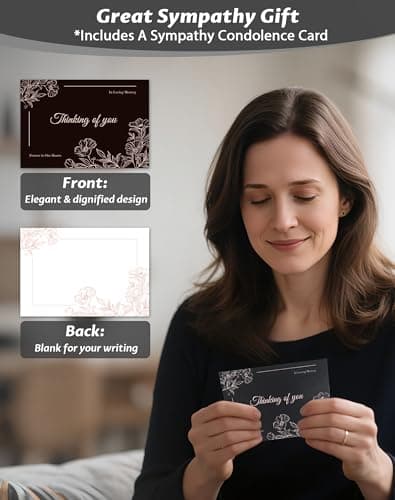 Sympathy Wind Chimes for Outside, Memorial Windchimes for Loss of Loved One Like in Memory of Mother Father Mom Dad, Bereavement Gifts Ideal for Funeral Condolence Remembrance, Outdoor Use - Thumbnail 4