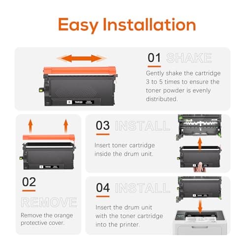 TN920XL TN920 Toner Compatible for Brother TN-920 XL TN920XL TN920XXL TN920UXXL Toner Replacement for HL-L6210DW HL-L6210DWT HL-L5210DN HL-L5210DW HL-L5210DWT HL-L6310DW MFC-L6810DW (4 Pack) - Thumbnail 6